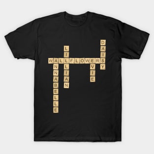 Wallflowers Series - Romance Novel Scrabble Design T-Shirt